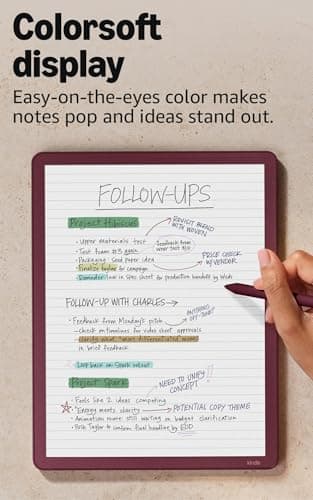 Amazon Kindle Scribe Colorsoft 64GB (newest model) — 11” paper-like color display with front light — Thin, light, powerful — Write in notebooks, documents, and books. Includes Premium Pen - Graphite