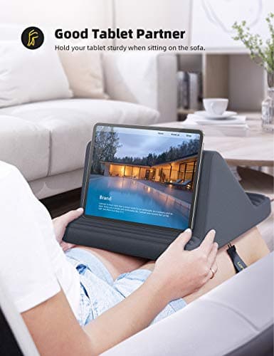 Lamicall Tablet Pillow Stand, Pillow Soft Pad for Lap - Tablet Holder Dock for Bed with 6 Viewing Angles, Great Gifts, for 4-13" Tablets, Like iPad Pro 11, 13, Air, Mini, Kindle, Galaxy Tab, E-Reader