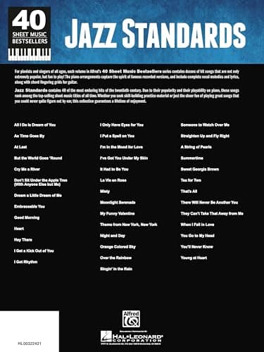 Jazz Standards - Piano/Vocal/Guitar Songbook | 40 Classic Jazz Favorites for Students Teachers and Adult Learners | Sheet Music Collection for ... Jazz Music (40 Sheet Music Bestsellers)