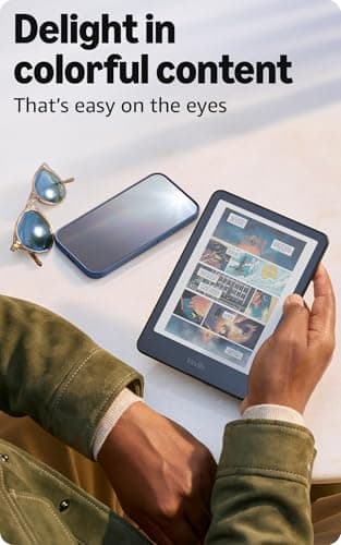 Amazon Kindle Colorsoft 16 GB (newest model) – With color display that brings covers and content to life, now highlight in color – No Ads – Black