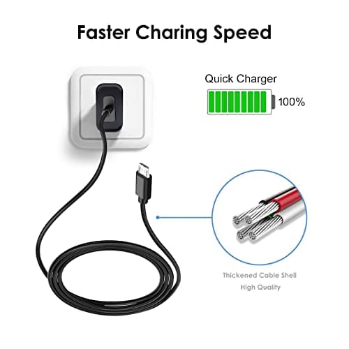 Replacement Fast Charger Adapter For kindle Paperwhite 7-13, Oasis, E-Reader, Voyage, DX, Keyboard, Touch(2nd-11th Gen, Fire HD HDX,7 8 10 PLUS & Kids Pro Kindle Colorsoft Power Charger USB Cable Cord